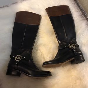 Michael Kors Black and brown Riding Boots